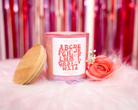 Valentine Candle Collection- Pink Iridescent Vessel 7 oz